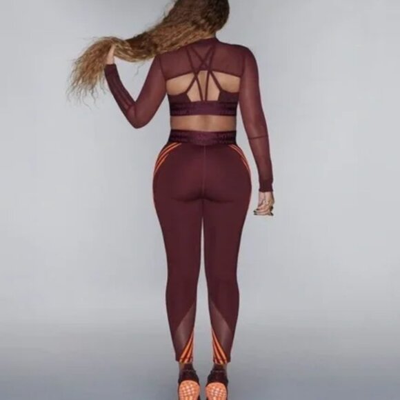ADIDAS x IVY PARK MAROON  MESH SHRUG  XL - Picture 2 of 7